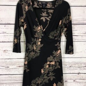 BCBG Dress Black V neck Size XS